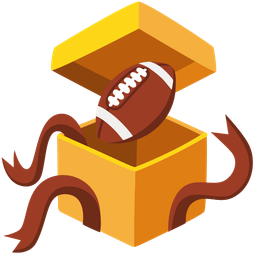 wrapped gift and american football