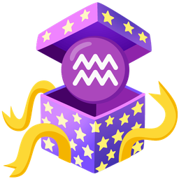 wrapped gift and Aquarius