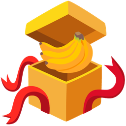 wrapped gift and banana