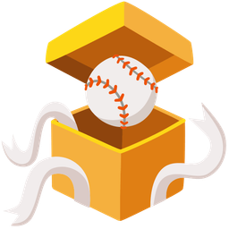 wrapped gift and baseball