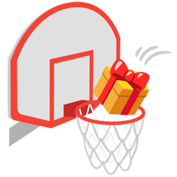 wrapped gift and basketball