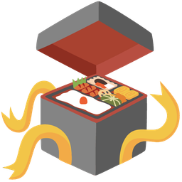 wrapped gift and bento box