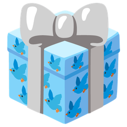 wrapped gift and bird