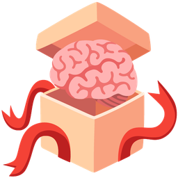 wrapped gift and brain