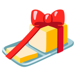 wrapped gift and butter