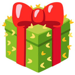 wrapped gift and cactus