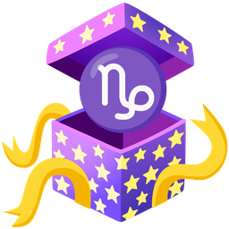 wrapped gift and Capricorn