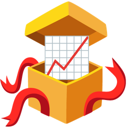 wrapped gift and chart increasing