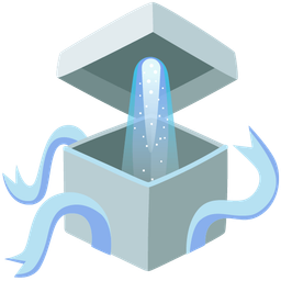 wrapped gift and comet