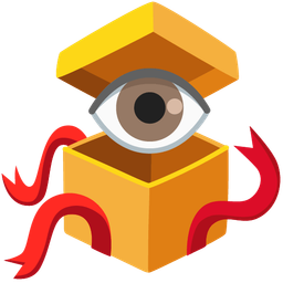 wrapped gift and eye