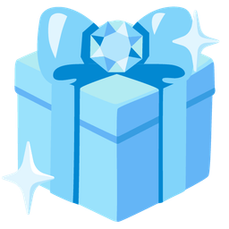 wrapped gift and gem stone