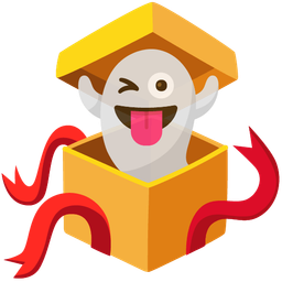 wrapped gift and ghost