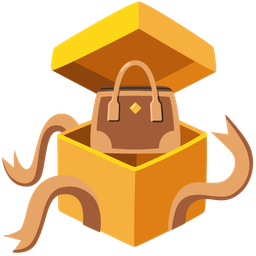 wrapped gift and handbag