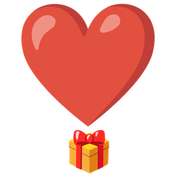 wrapped gift and heart exclamation