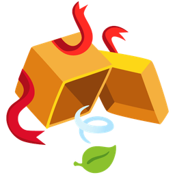 wrapped gift and leaf fluttering in wind