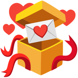 wrapped gift and love letter