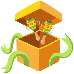 wrapped gift and maracas