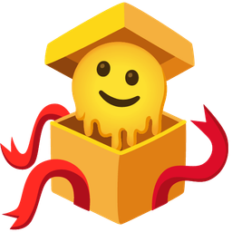 Wrapped gift and Melting face