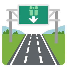 wrapped gift and motorway