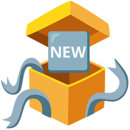 wrapped gift and NEW button