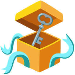 wrapped gift and old key