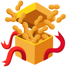 wrapped gift and peanuts