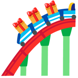 wrapped gift and roller coaster