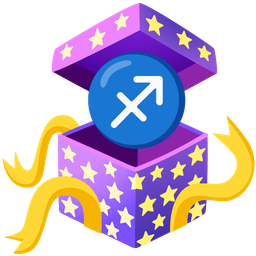 wrapped gift and Sagittarius