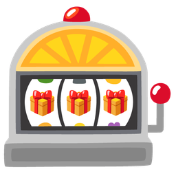 wrapped gift and slot machine