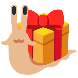 wrapped gift and snail
