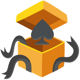 wrapped gift and spade suit