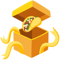 wrapped gift and taco