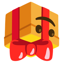 Wrapped gift and Upside-down face