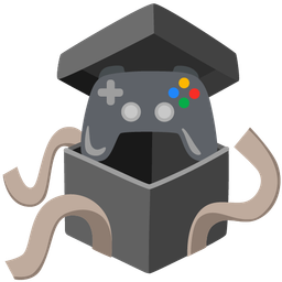 wrapped gift and video game