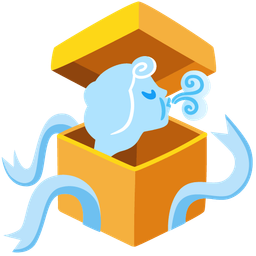 wrapped gift and wind face