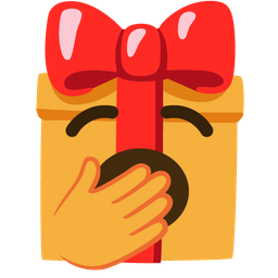 wrapped gift and yawning face