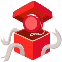 wrapped gift and yo-yo