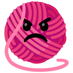 yarn and angry face
