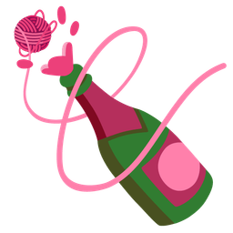 yarn and bottle with popping cork