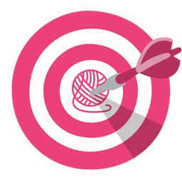 yarn and bow and arrow