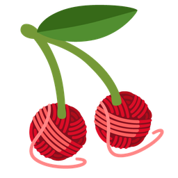 yarn and cherries