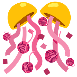 yarn and confetti ball