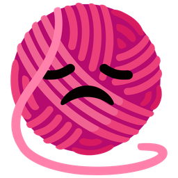 yarn and disappointed face