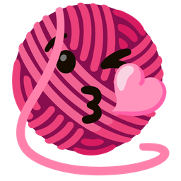 Yarn and Face blowing a kiss