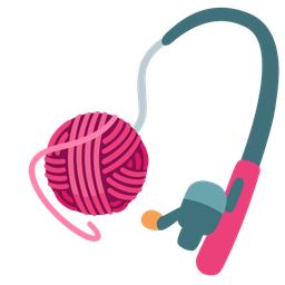 yarn and fishing pole