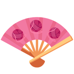 yarn and folding hand fan