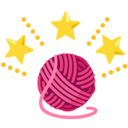 yarn and glowing star