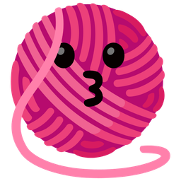 Yarn and Kissing face