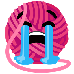 yarn and loudly crying face