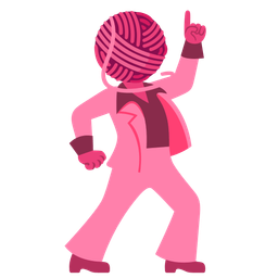 yarn and mirror ball